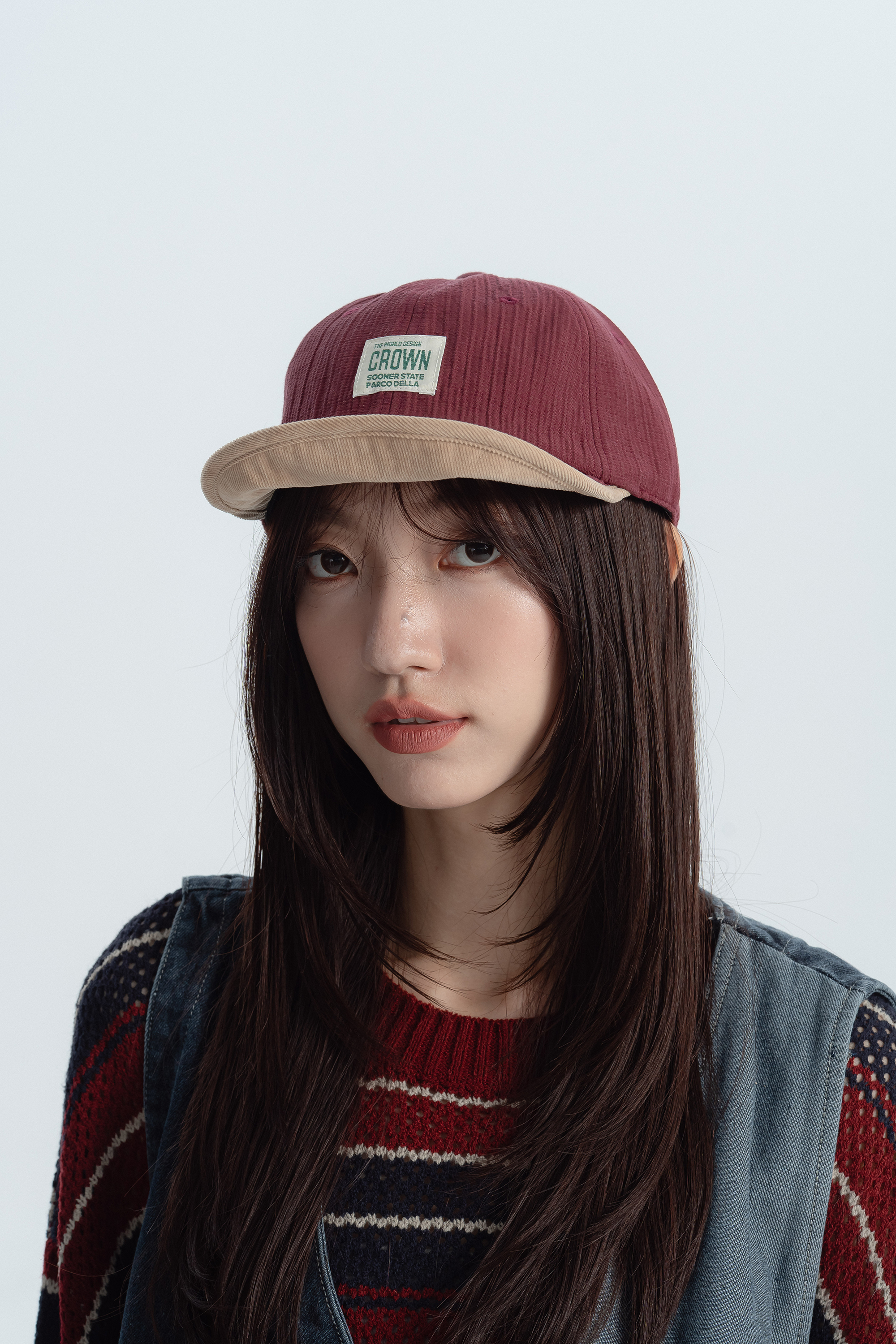 |韓國Korea|坑條小標短帽簷軟帽 3色