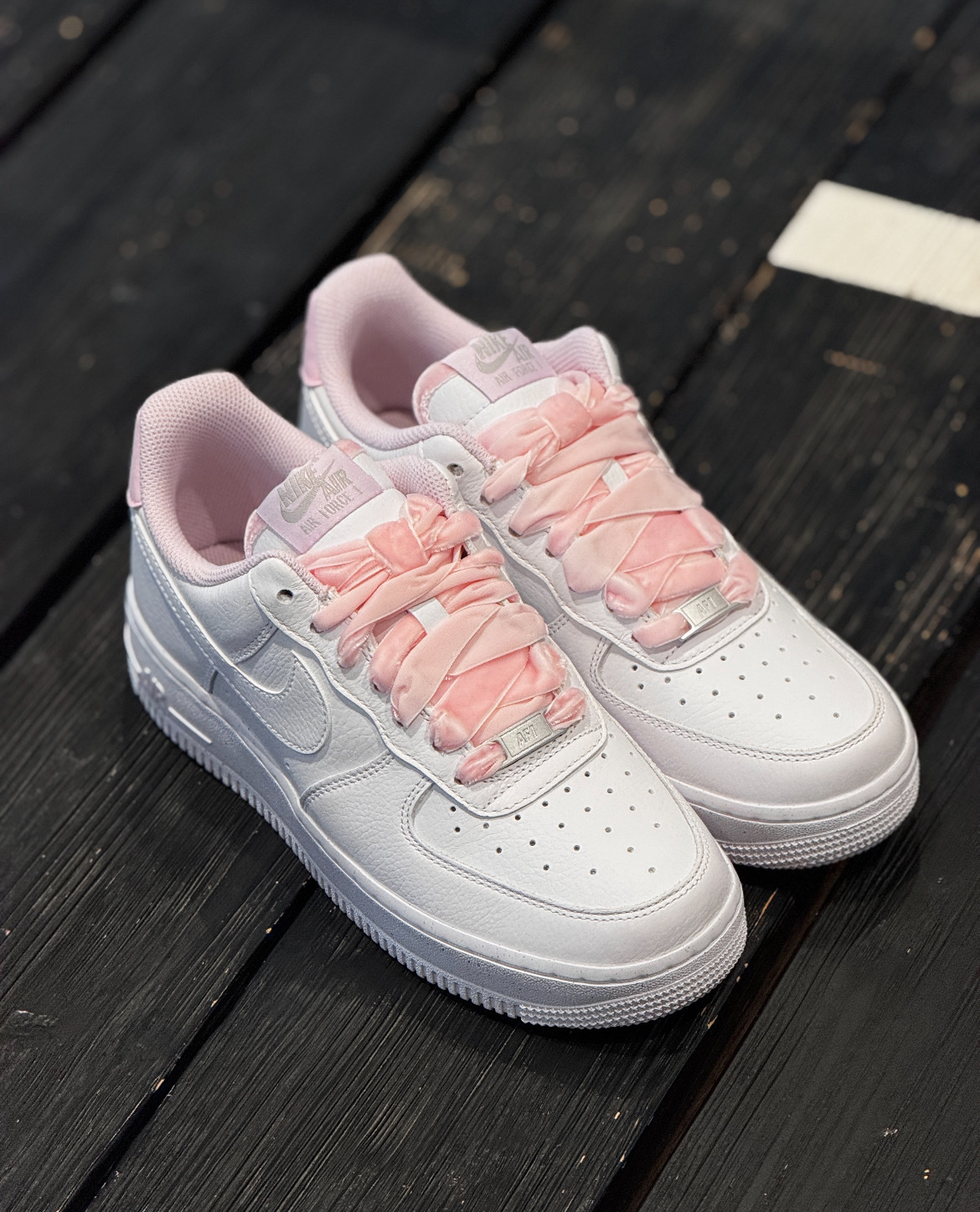 女鞋 NIKE W AIR FORCE 1 '07 VINTAGE 白粉 復古 天鵝絨鞋帶 經典 皮革 休閒鞋【HV4403-601】AF1