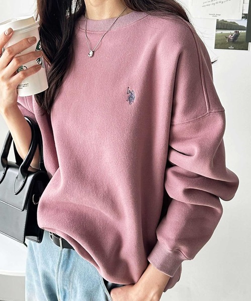 日本🇯🇵連線 U.S. POLO ASSN. 刺繡寬鬆絨面運動衫 拉絨材質 刺繡 寬鬆 長袖 簡約 運動風 Oversized 5色(任買兩件711免運)/預購