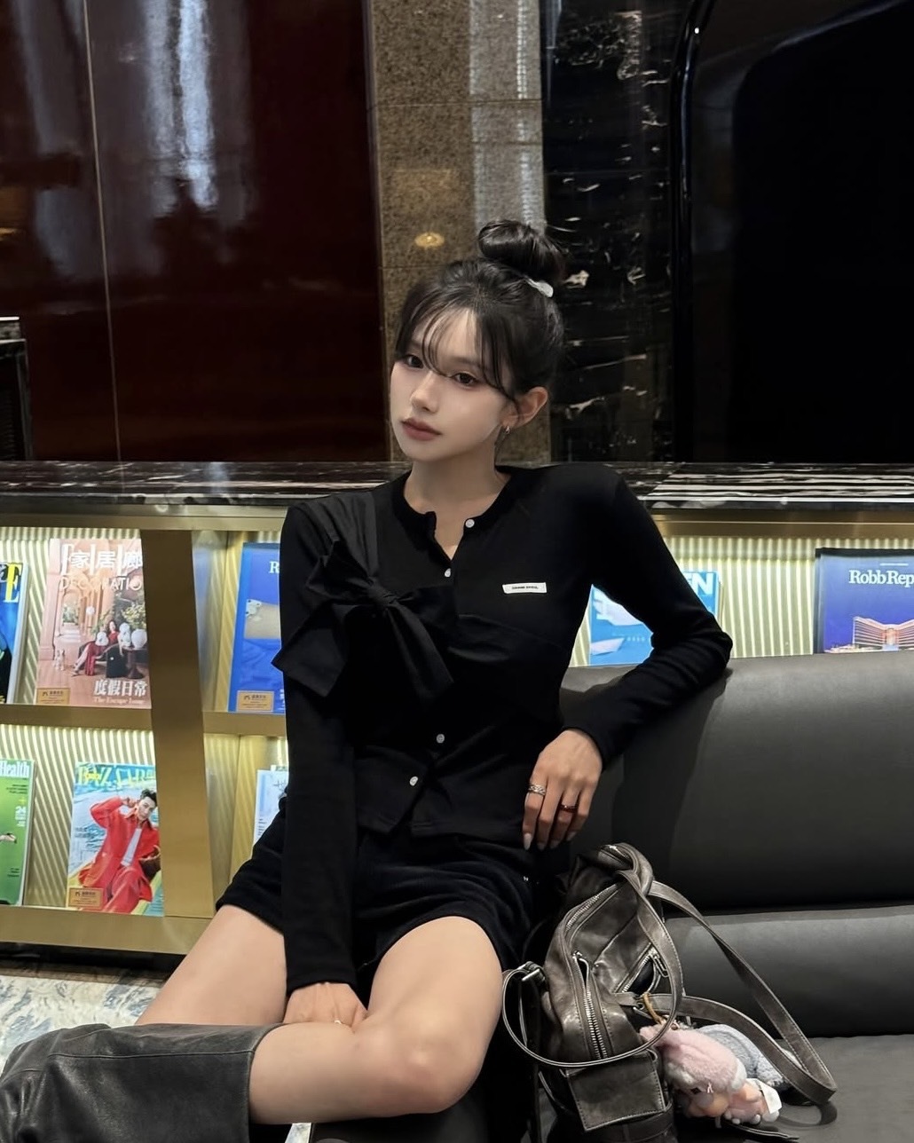 <超MIU>CRANK 韓國 ribbon-tied Knit Cardigan 蝴蝶結 綁帶 針織 短版 外套 3色