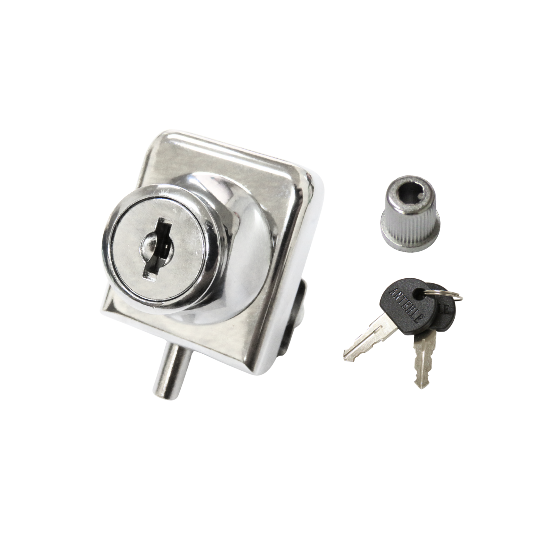 【五金小姐】台灣製 單開玻璃鎖 401 5mm 圓形孔