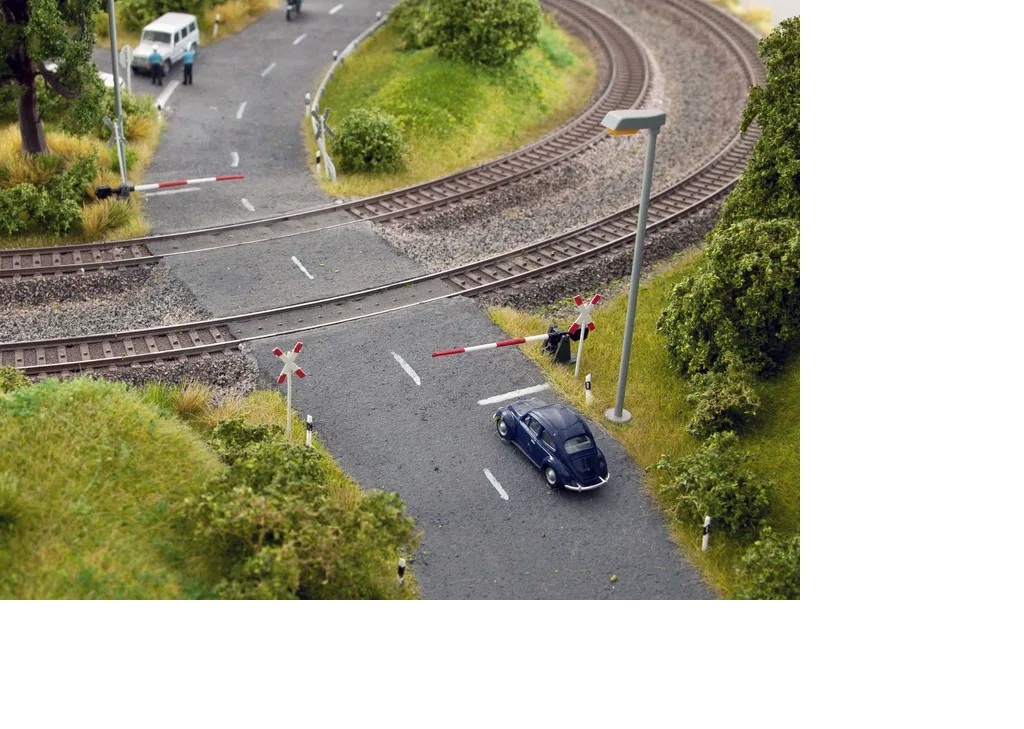 Noch 14307  HO規 帶有聖安德魯十字架的鐵路閘門 套件