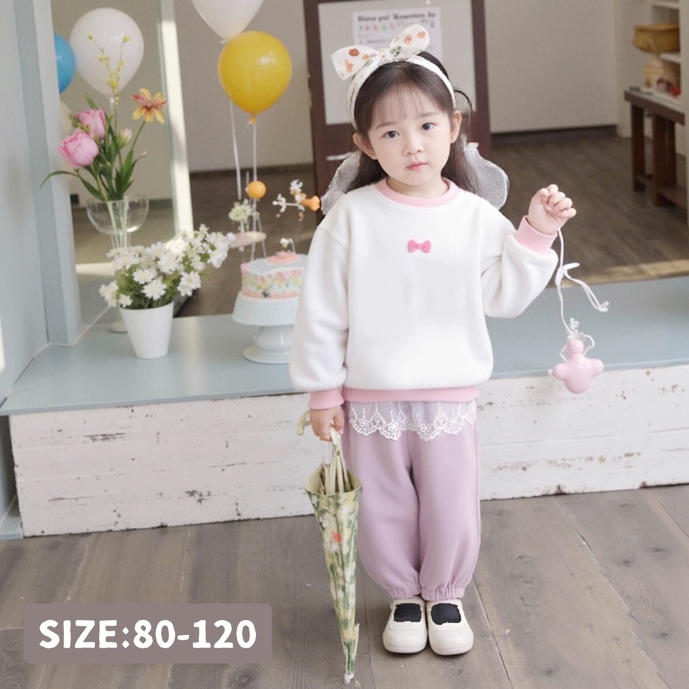 【H55264】質感繡花設計縮口褲＊二色