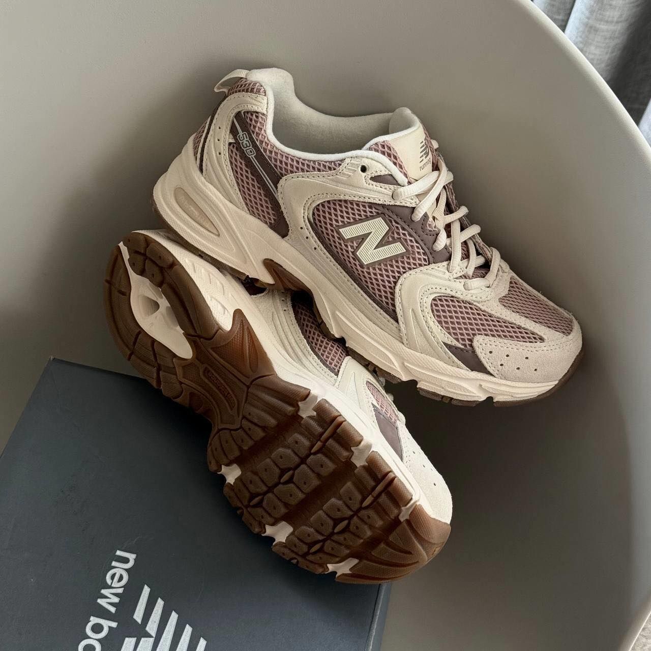 【New Balance】NB 530 Retro Dad Shoes｜Cream White × Rose Pink｜Running Sneaker U530SUA