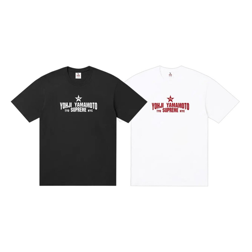 Supreme x Yohji Yamamoto 山本耀司 聯名款 黑/白 短T FW25T3