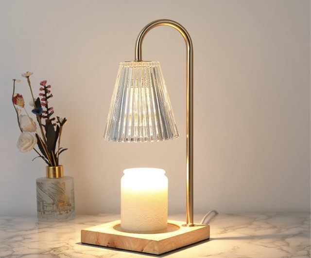 錘紋玻璃香氛蠟燭(融蠟)暖燈