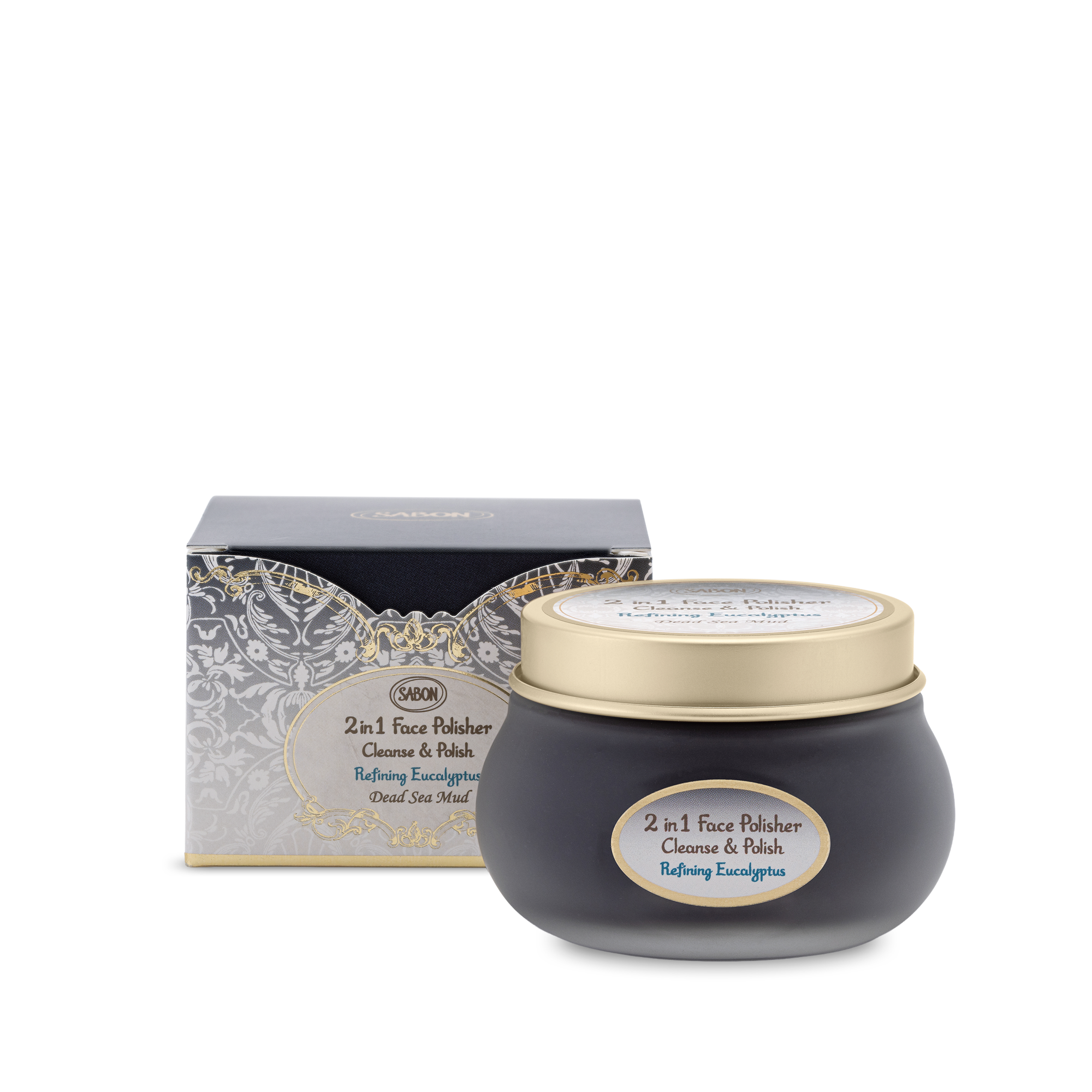 二合一臉部磨砂膏-死海黑礦泥尤加利125ml