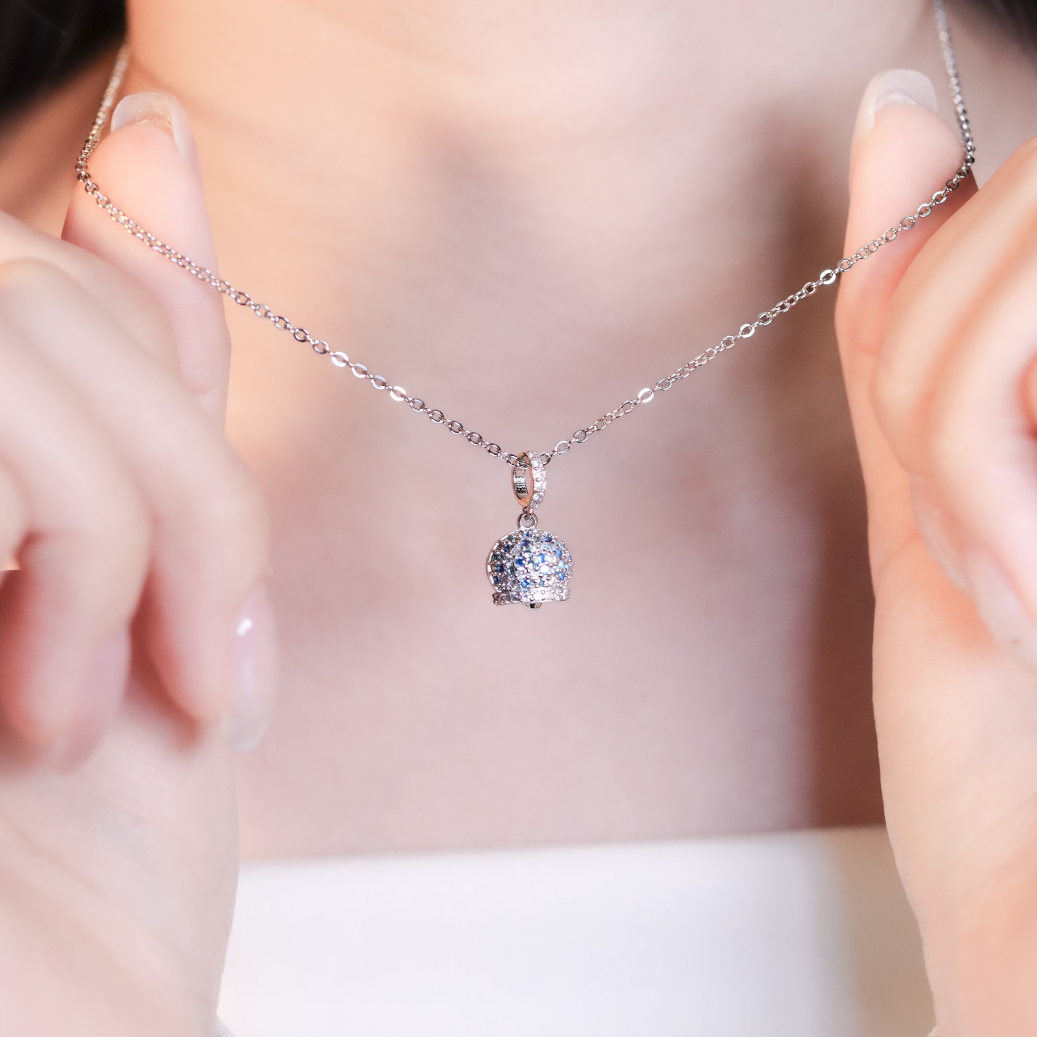 | 925銀丨漫藍小風鈴項鍊 | NE1490 |