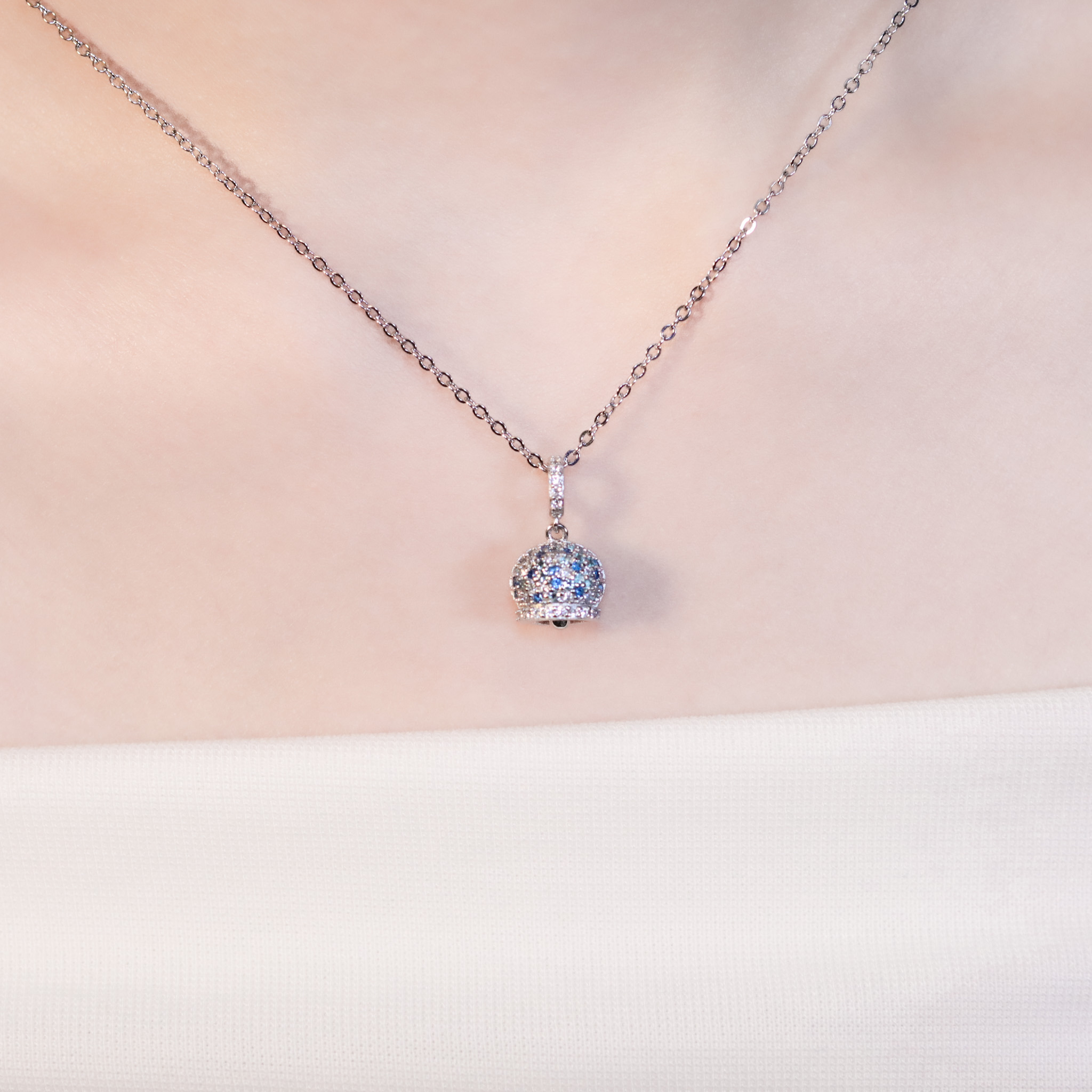 | 925銀丨漫藍小風鈴項鍊 | NE1490 |