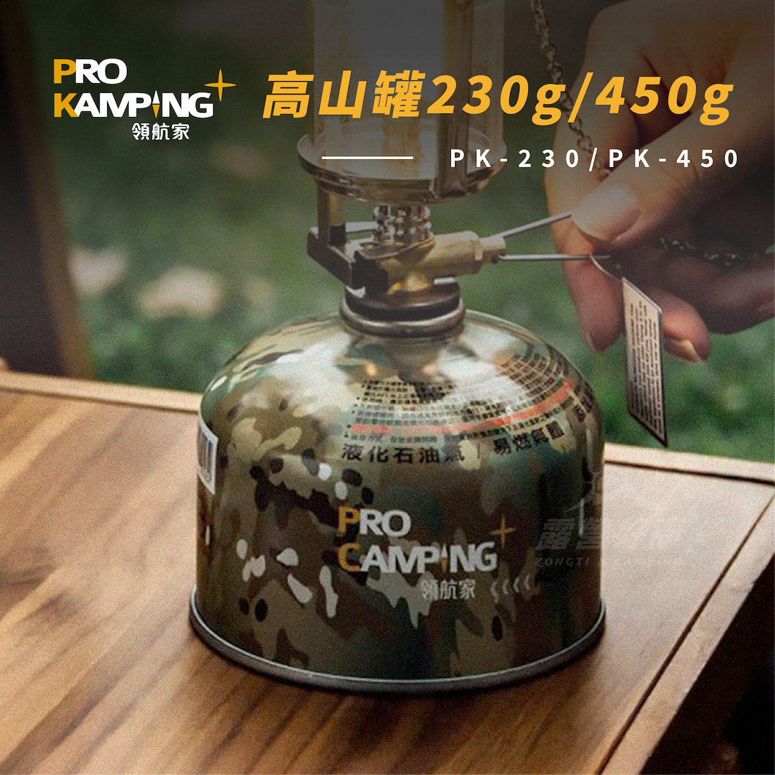 【Pro Kamping領航家】高山瓦斯罐 450g 230g