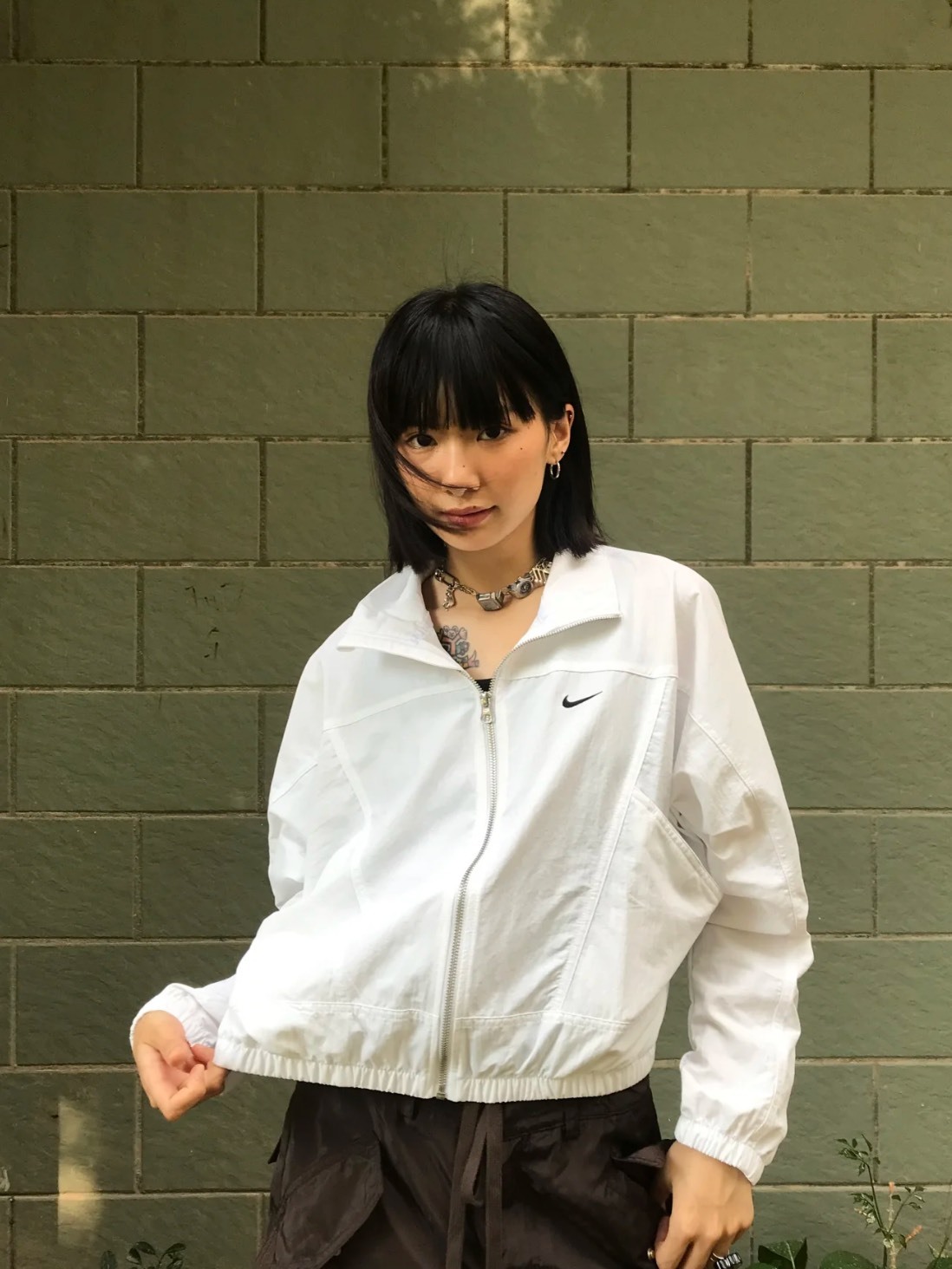 NIKE 抗UV 立領 刺繡 外套