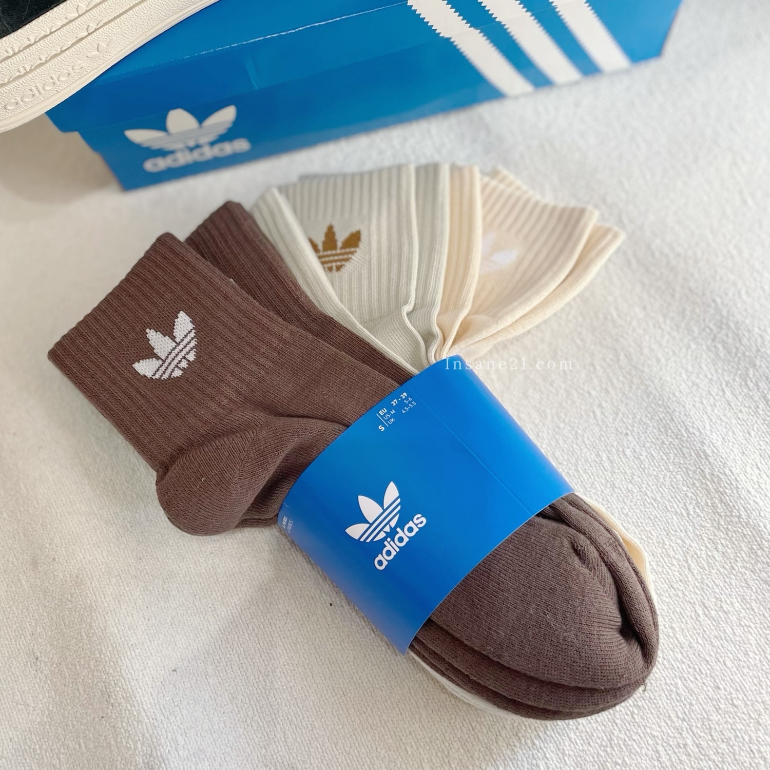 ADIDAS 大地色 中筒襪 襪子 愛迪達 六雙一組 IX5278