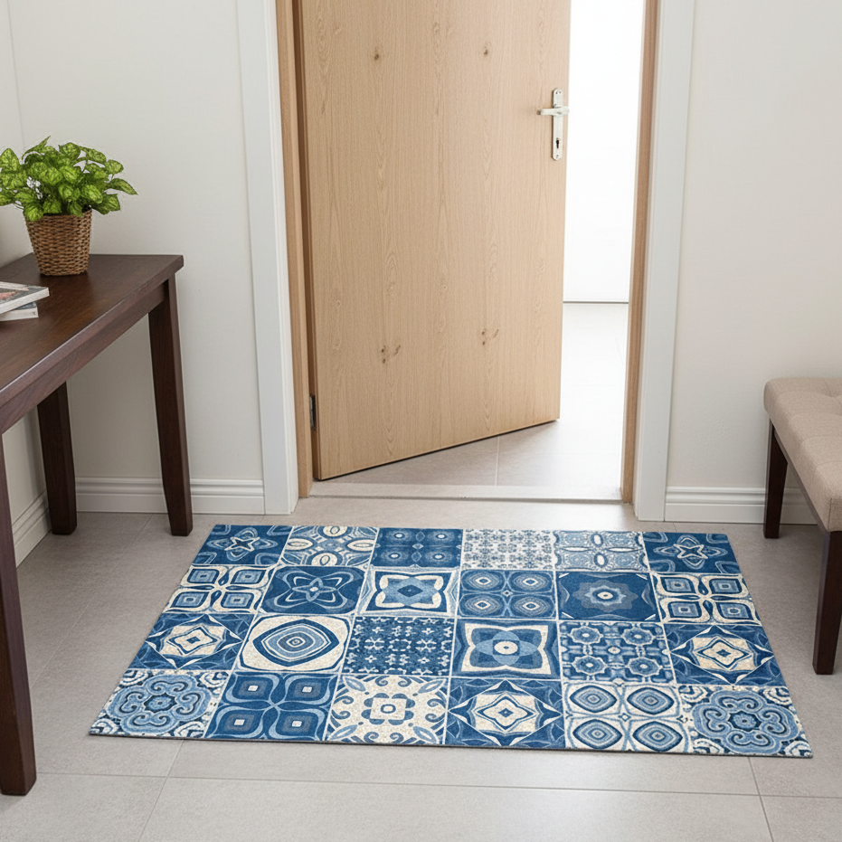 異國花磚除塵地墊