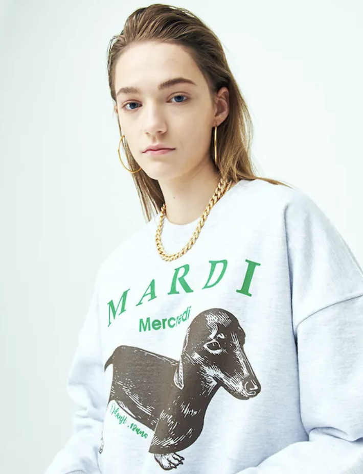 MARDI MERCREDI 臘腸小狗圖案衛衣