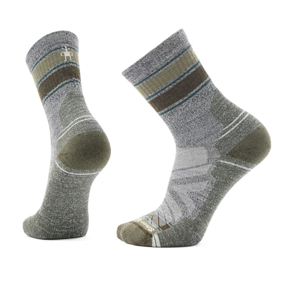 【Smartwool】機能戶外全輕量減震條紋中筒襪 淡灰、灰褐 / SW001609