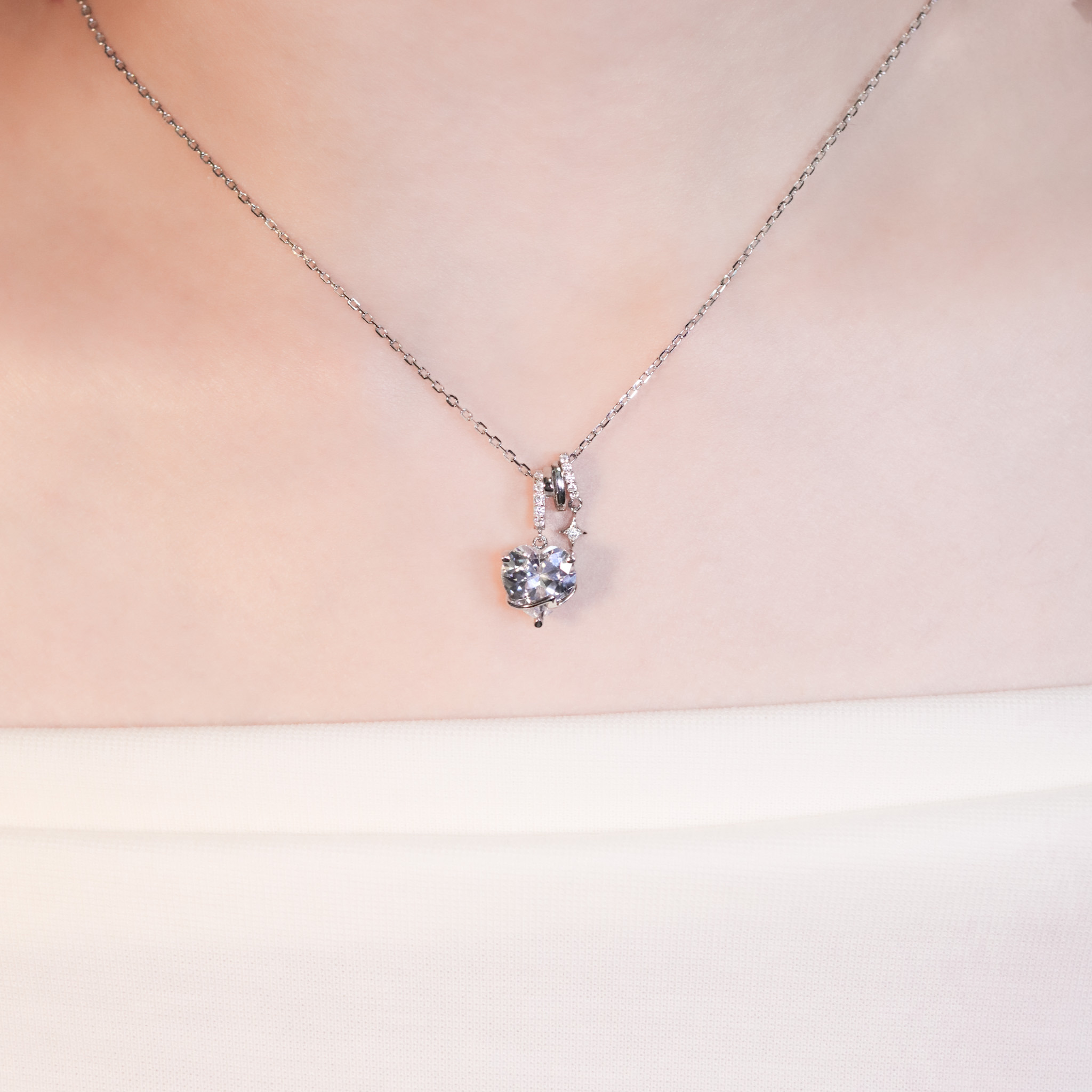 | 925純銀・白金・玫瑰金 | 流星見證的心意項鍊  (銀/玫瑰金) | NE1488 |