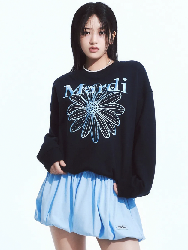 Mardi Mercredi圓領套頭刺綉款衛衣