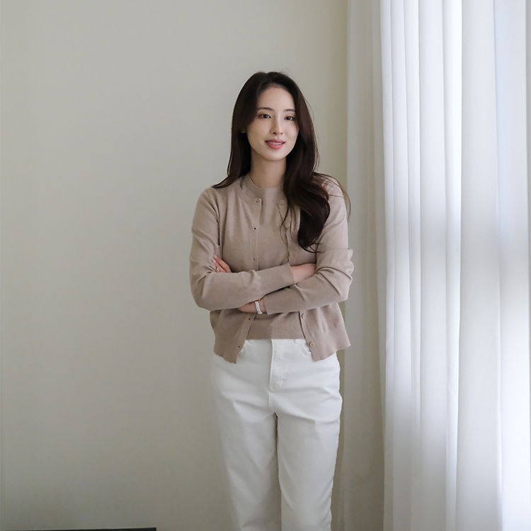 軟綿親膚針織上衣+開襟外套 2件套 Set
