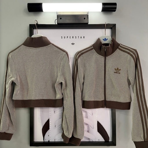 ADIDAS ORIGINALS 華夫格短版立領運動外套 女款 深土棕 KC2645