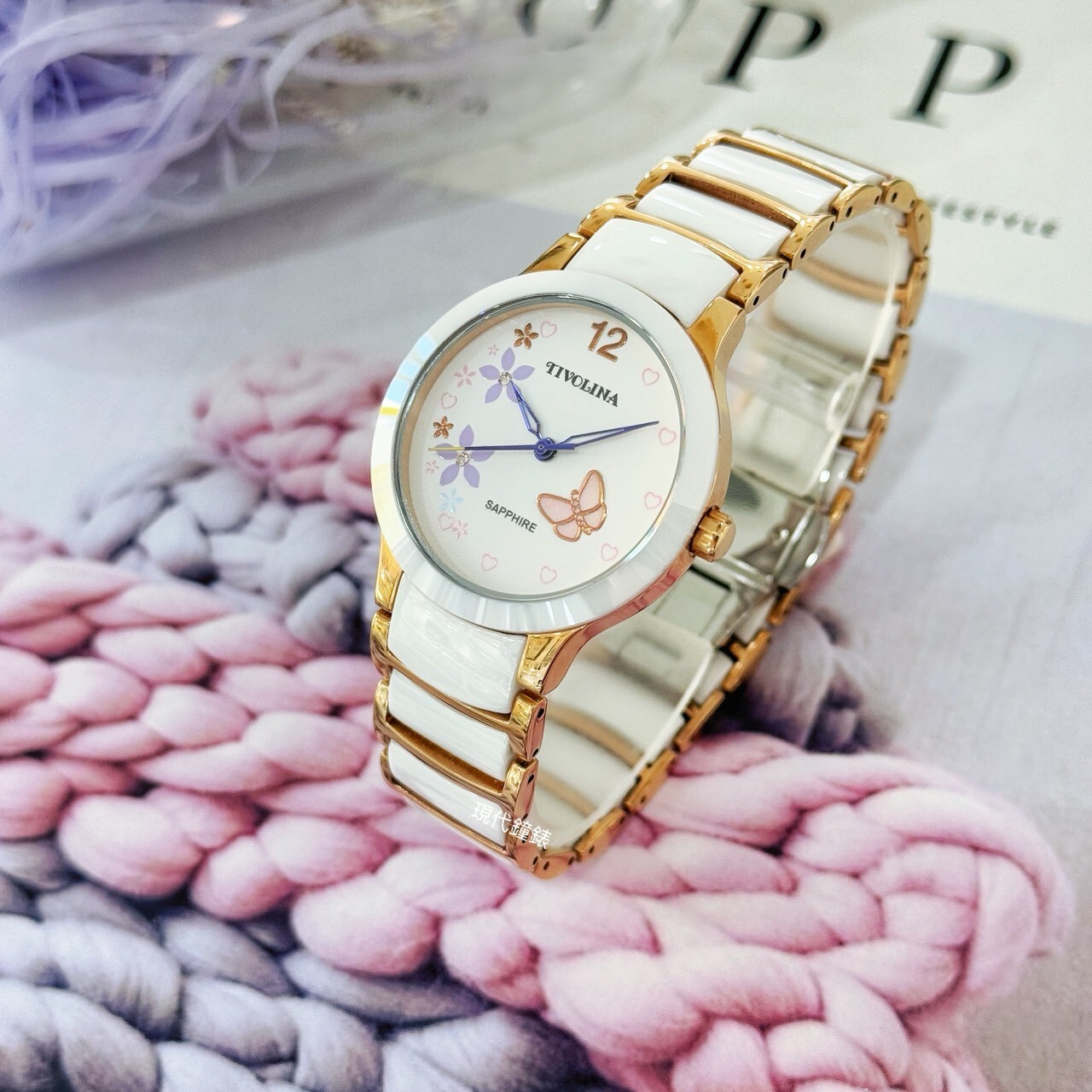 【TIVOLINA】小紅帽 浪漫物語半陶瓷腕錶MAT3739-WP 33mm 現代鐘錶