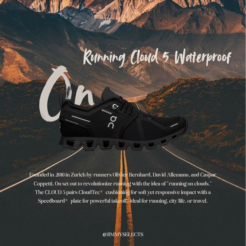 【現貨】ON 昂跑  CLOUD WATERPROOF 跑鞋 運動鞋 黑 布鞋 男鞋