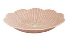 日本陶瓷花小町瓦碗22CM (粉) (日本製)