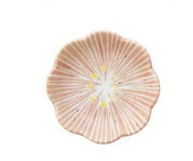 日本陶瓷花小町瓦碟10.5CM (粉) (日本製)