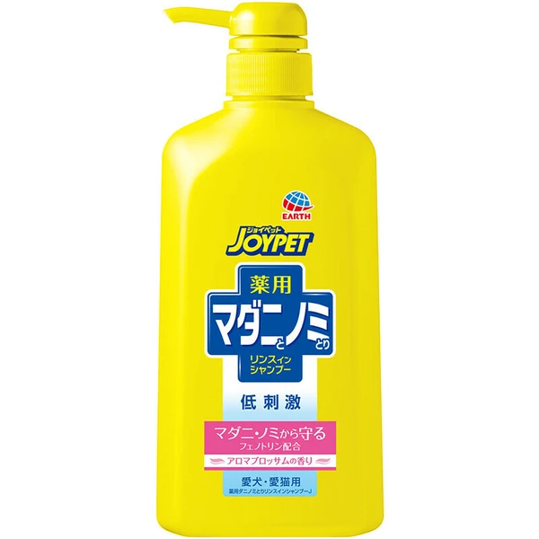 (日本製造) Earth Pet 藥用驅除蜱蟲和跳蚤沖洗式洗髮水  花香型 (600ml)