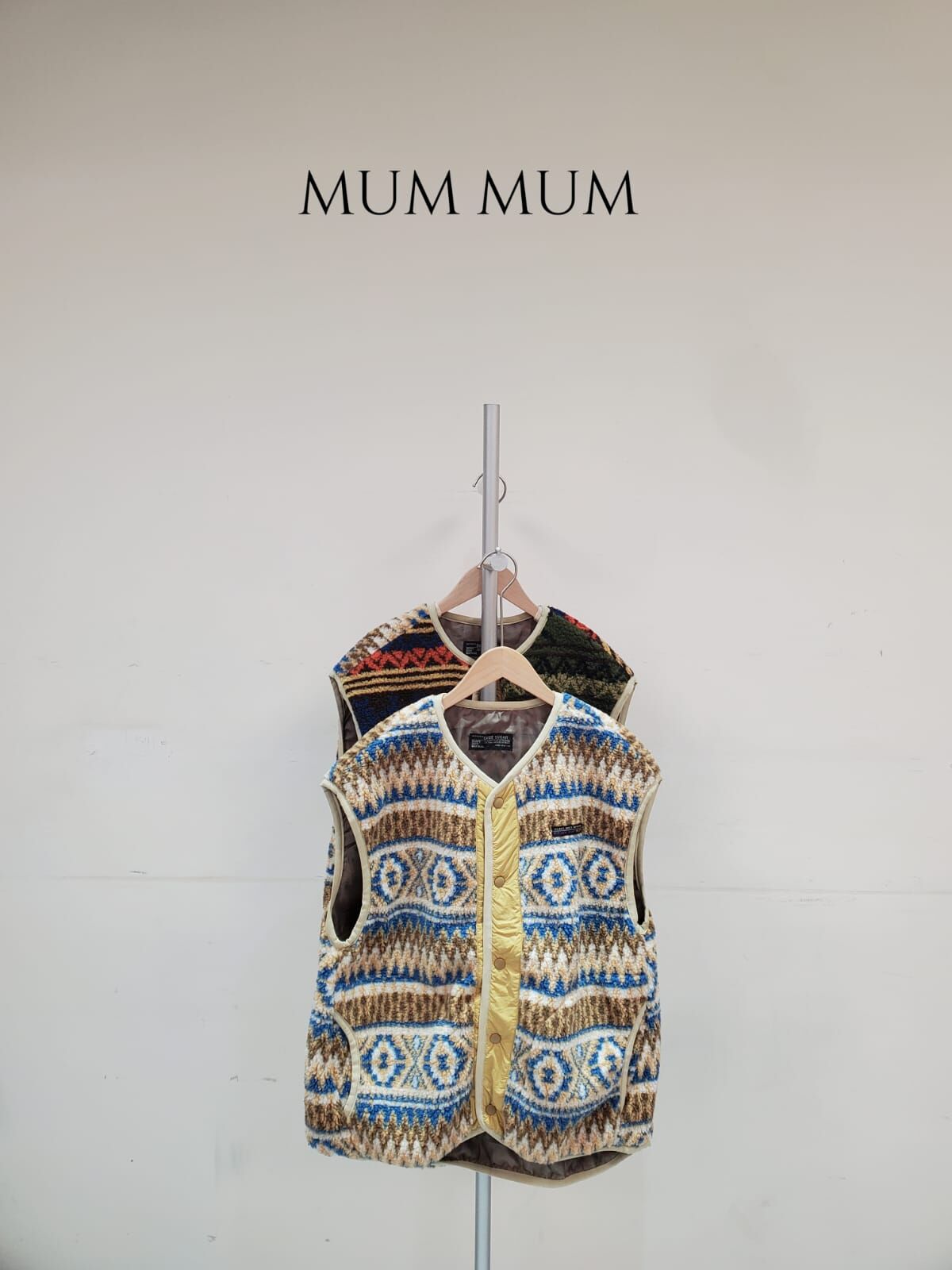 0212726a／民族風幾何圖形絨背心外套 44/44/25.5