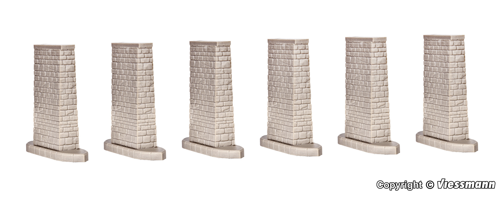 kibri 37675 N/Z規 有破冰基礎的高架橋支柱，6根 套件