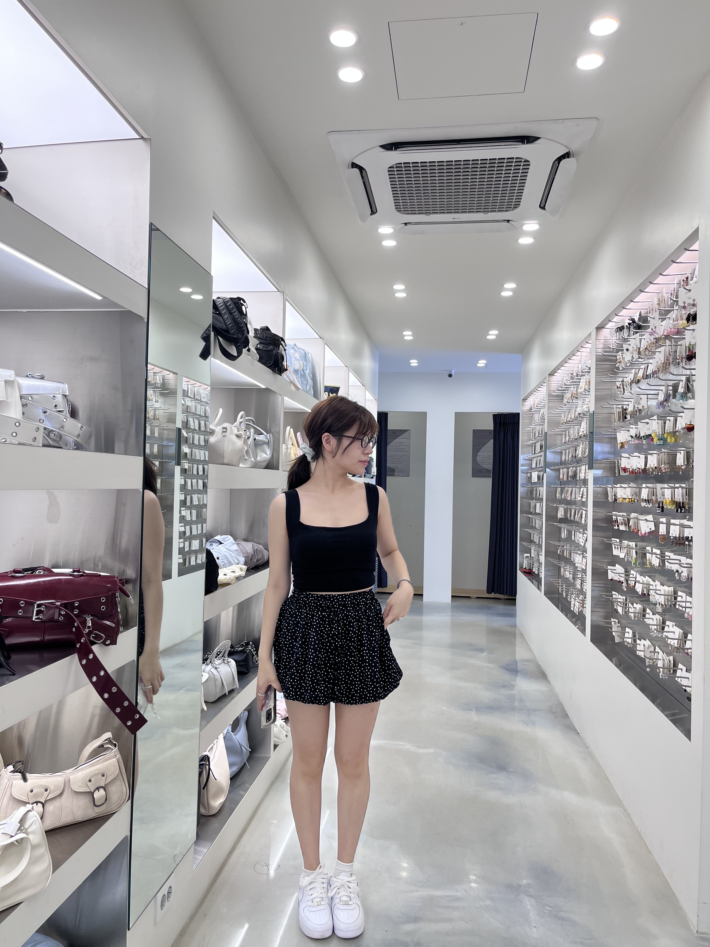 小波點～ 滑身高腰顯瘦裙褲 (有褲袋!)