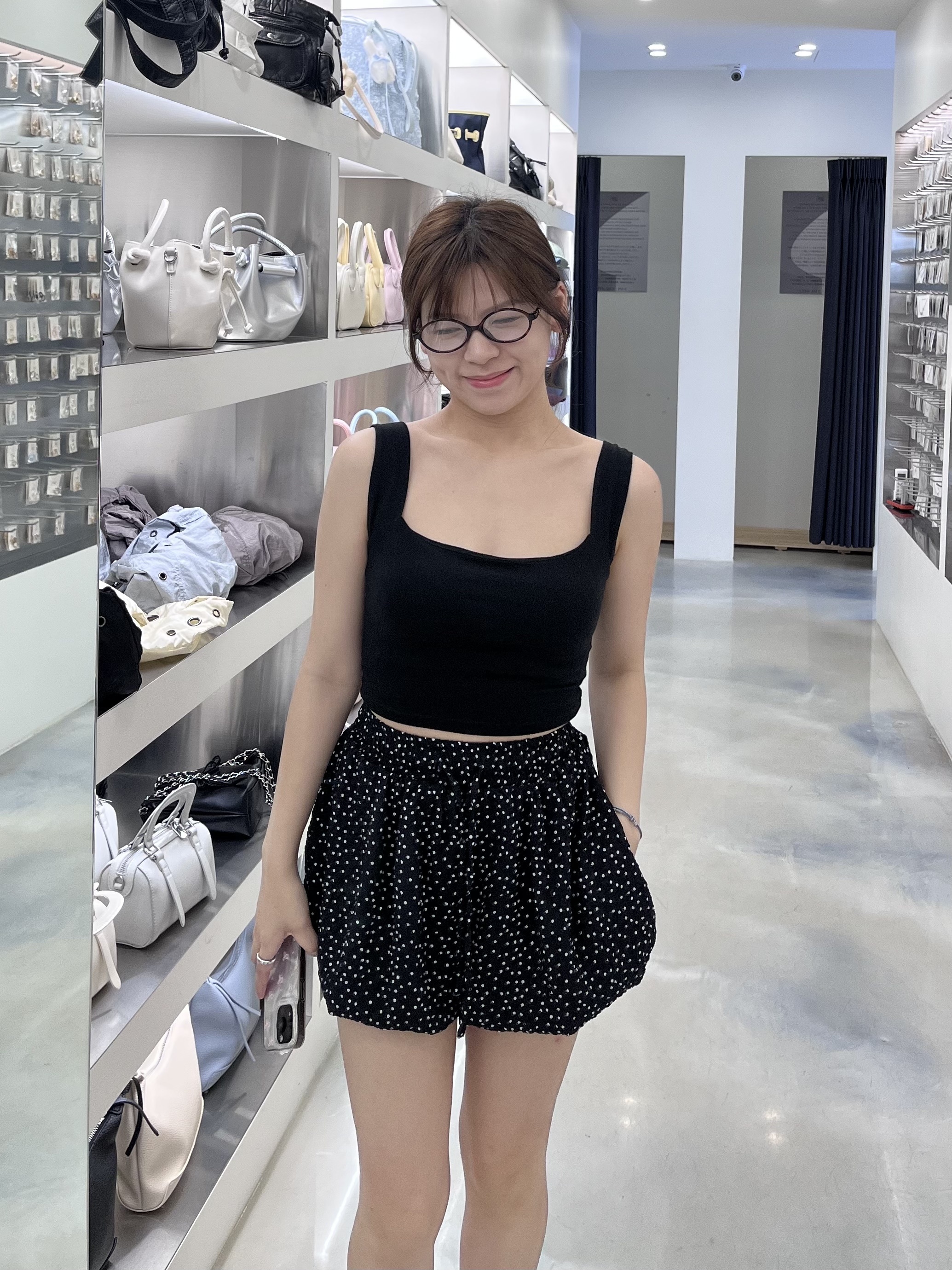 小波點～ 滑身高腰顯瘦裙褲 (有褲袋!)