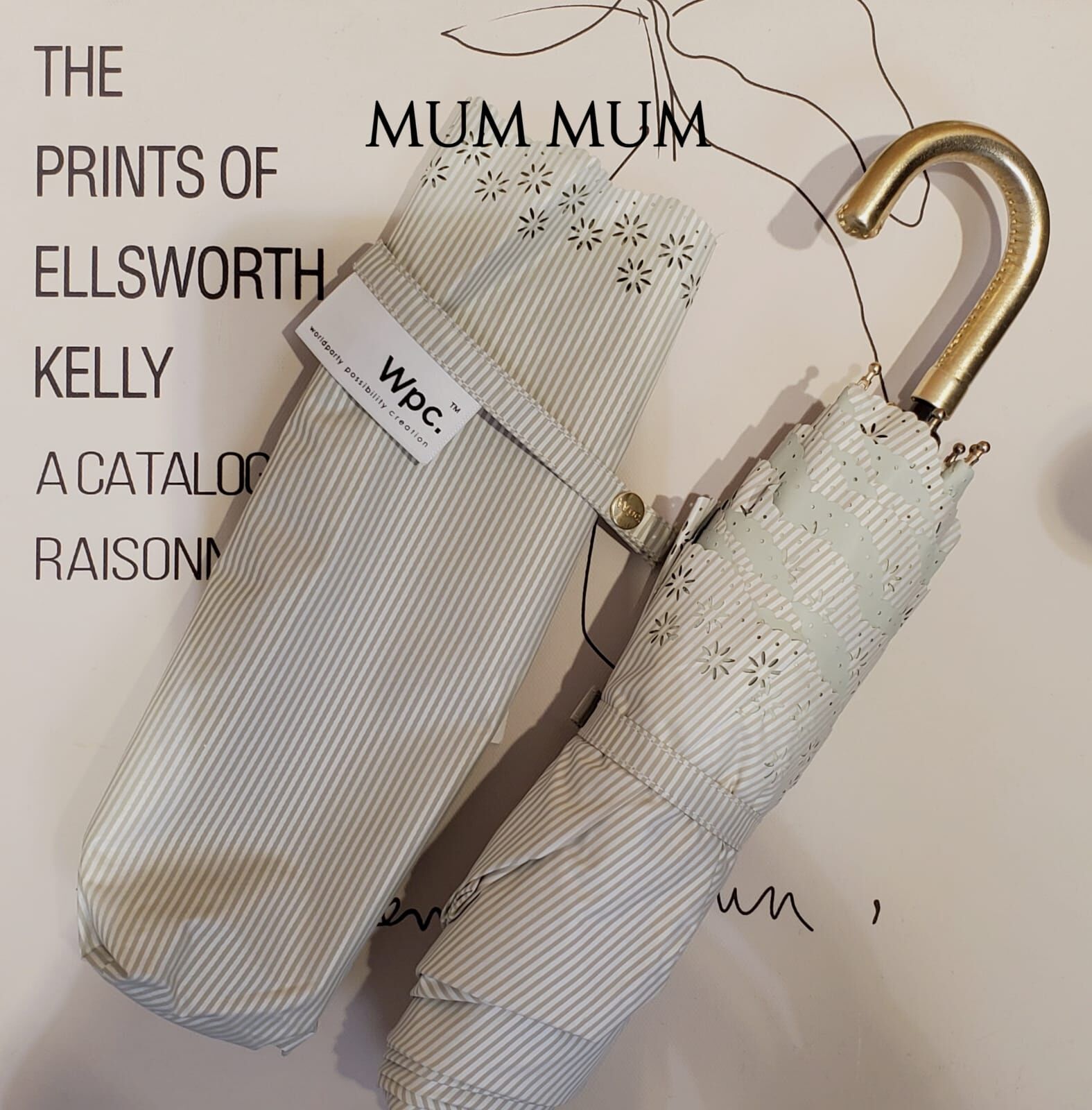 Ac820/花邊條紋防UV縮骨遮