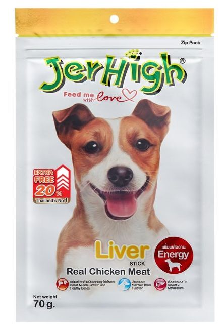 泰國Jerhigh雞肝條70g犬食