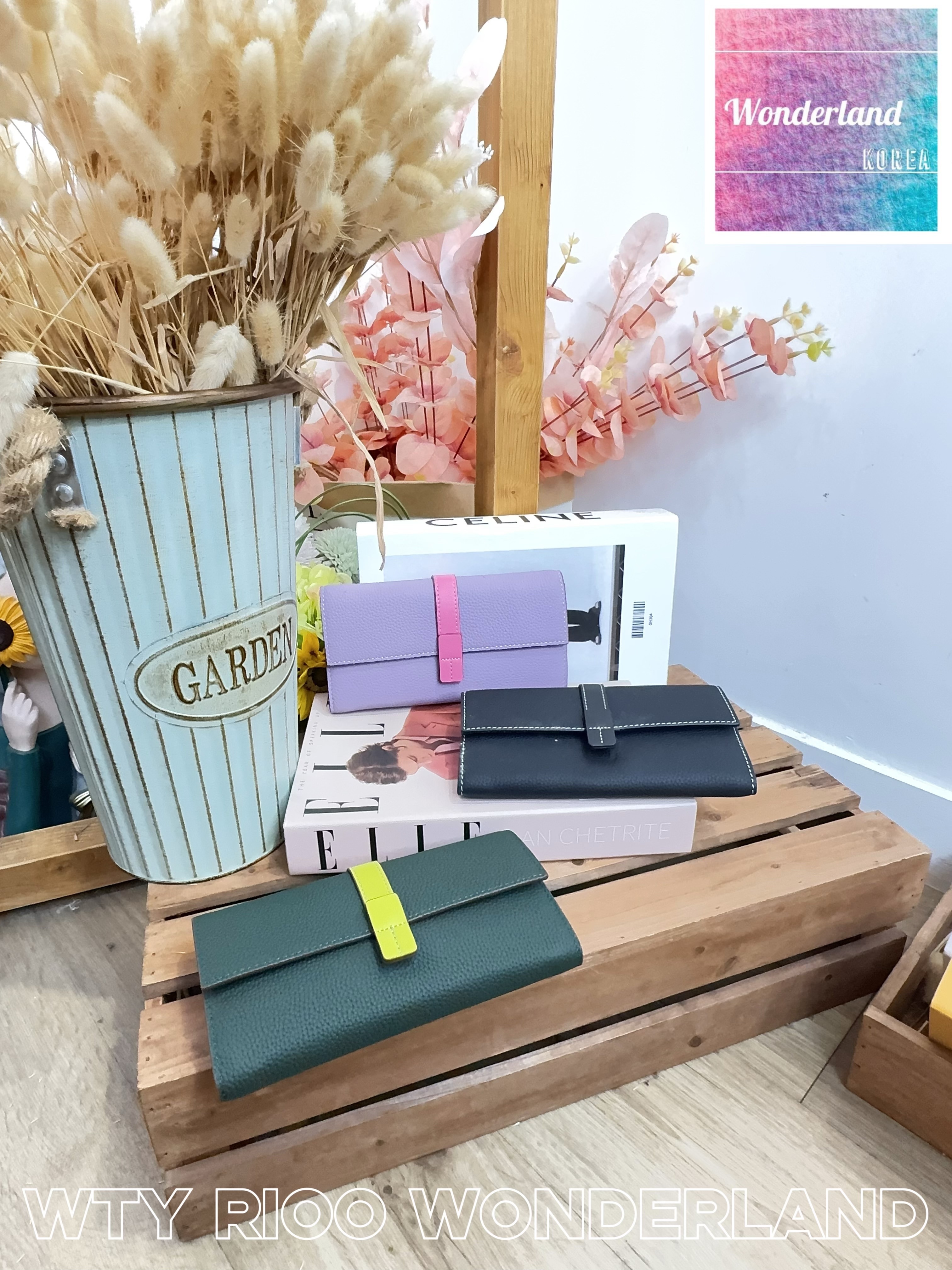 B14 W100314拼色長銀包