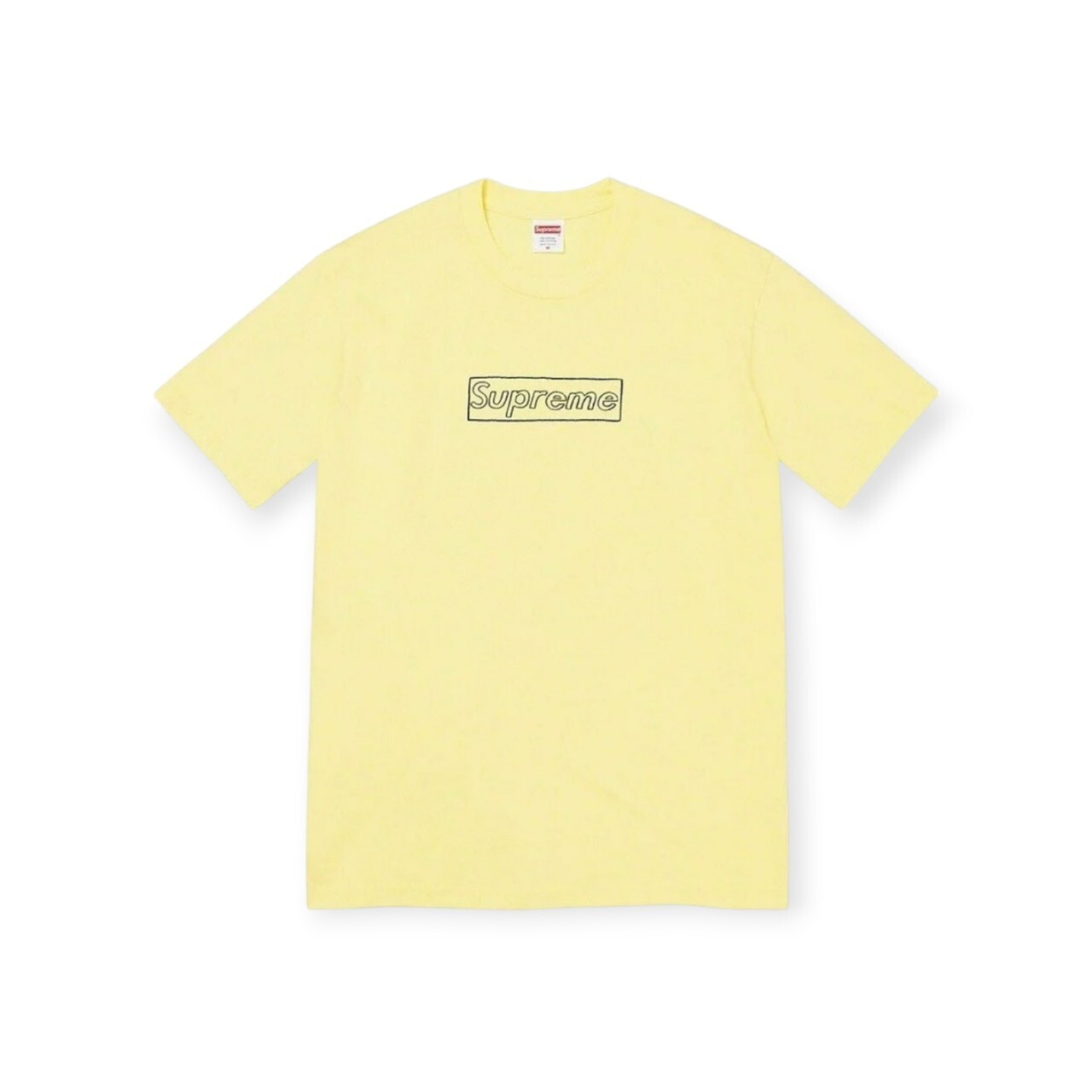 KAWS X SUPREME 21SS CHALK LOGO TEE SIZE M