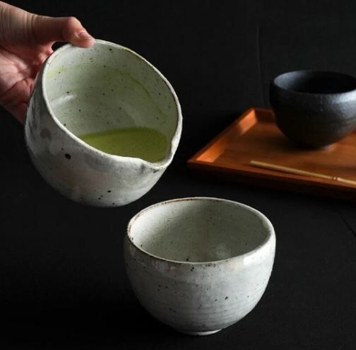 日本製 SALIU 茶流×兵山窯 片口抹茶碗