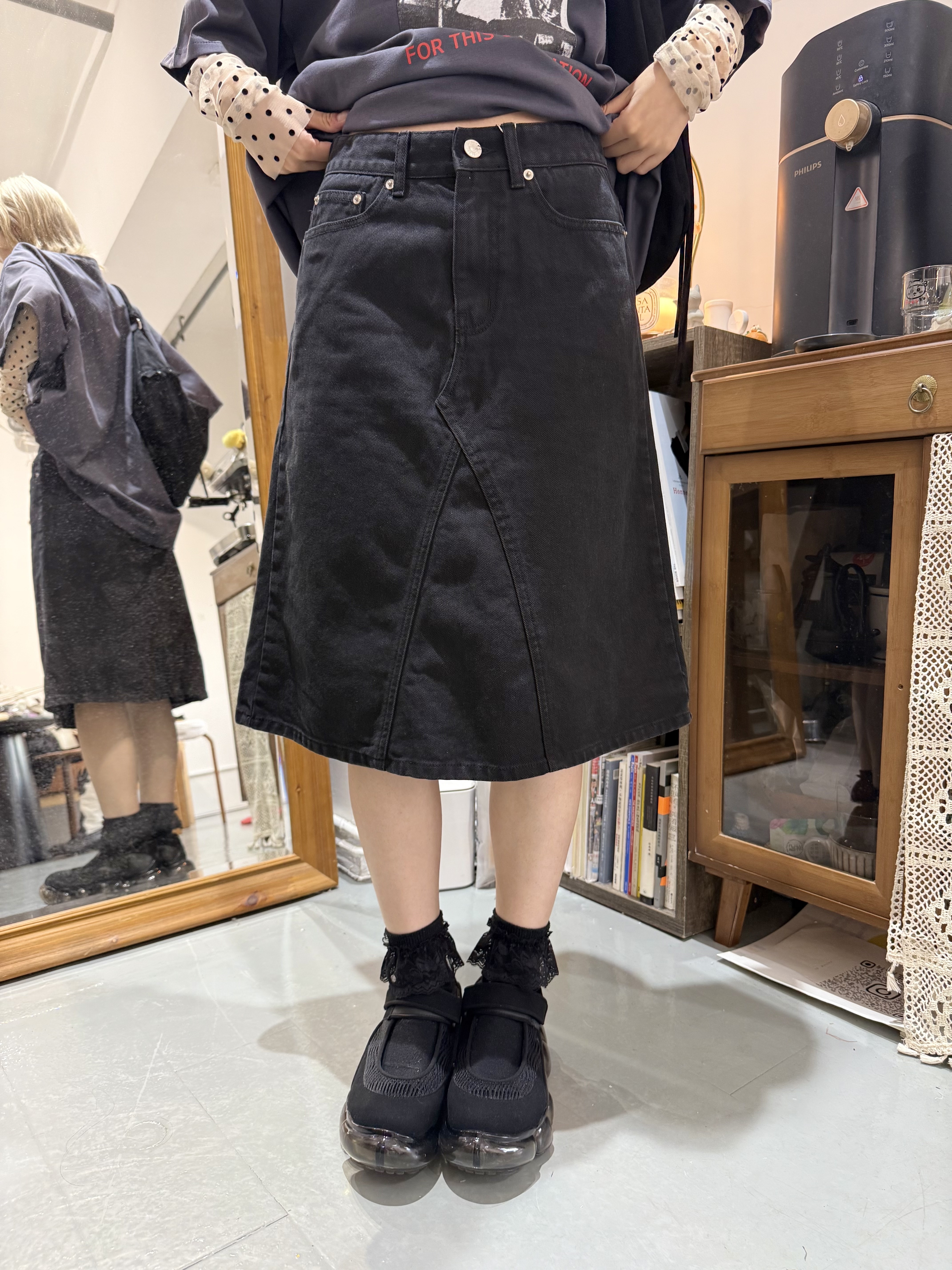 修HIP寬鬆簡約中裙