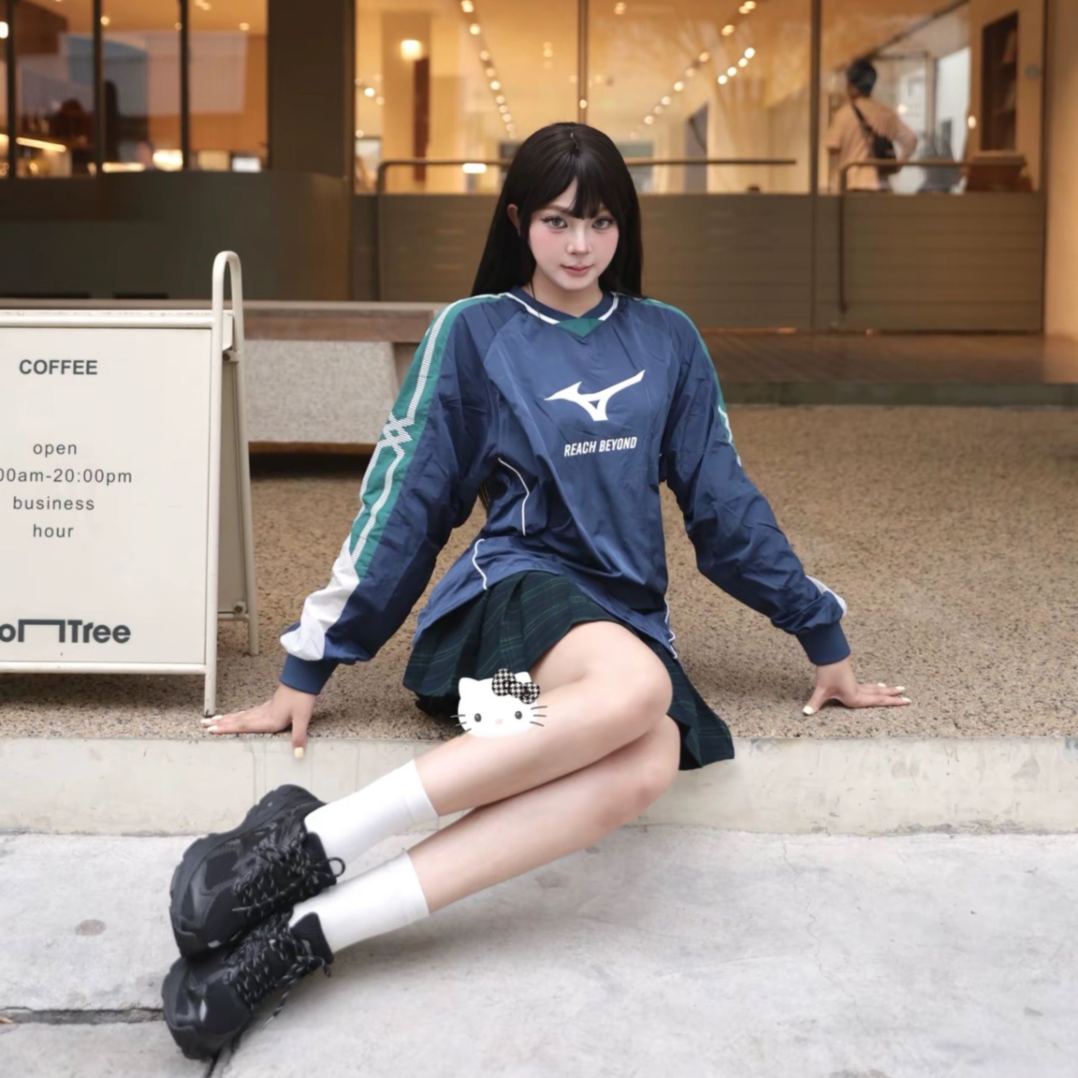 NICEDAY 代購 Mizuno Soccer 足球風 Y2K 復古 足球 大學T 藍 紫 黑 長袖 穿搭 秋冬 K2CE53Y309