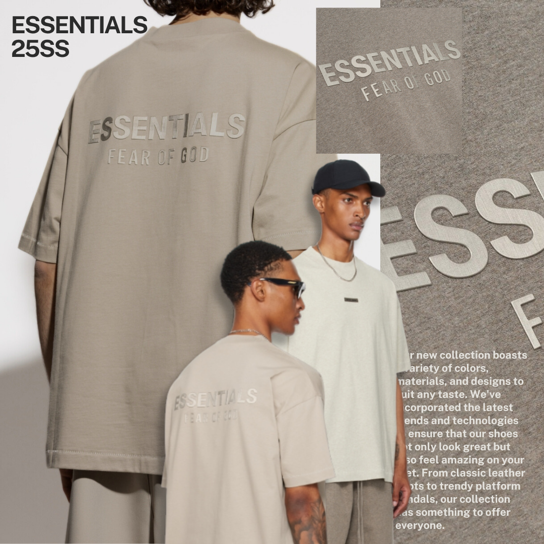 ESSENTIALS 25SS Fear of God 新款 金屬字 短T 燕麥/淺灰/深灰 3色 125SP254191F/125SP254192F/125SP254193F
