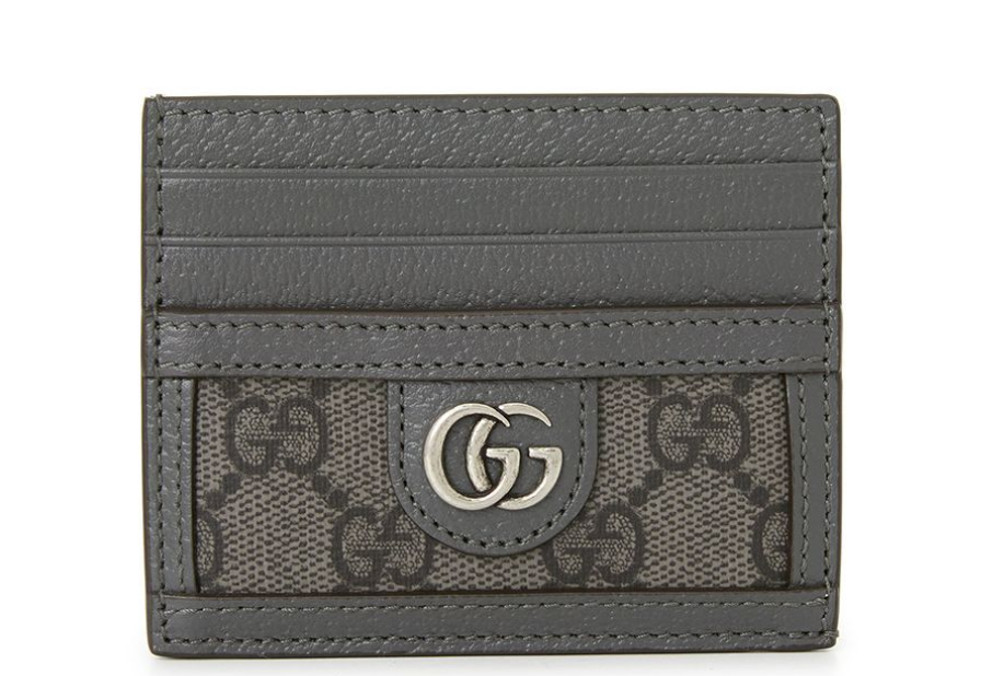 [E] GUCCI GREY/BLACK OPHIDIA MEN'S CARD HOLDER, 791747UULBN-1244 (EGC125)