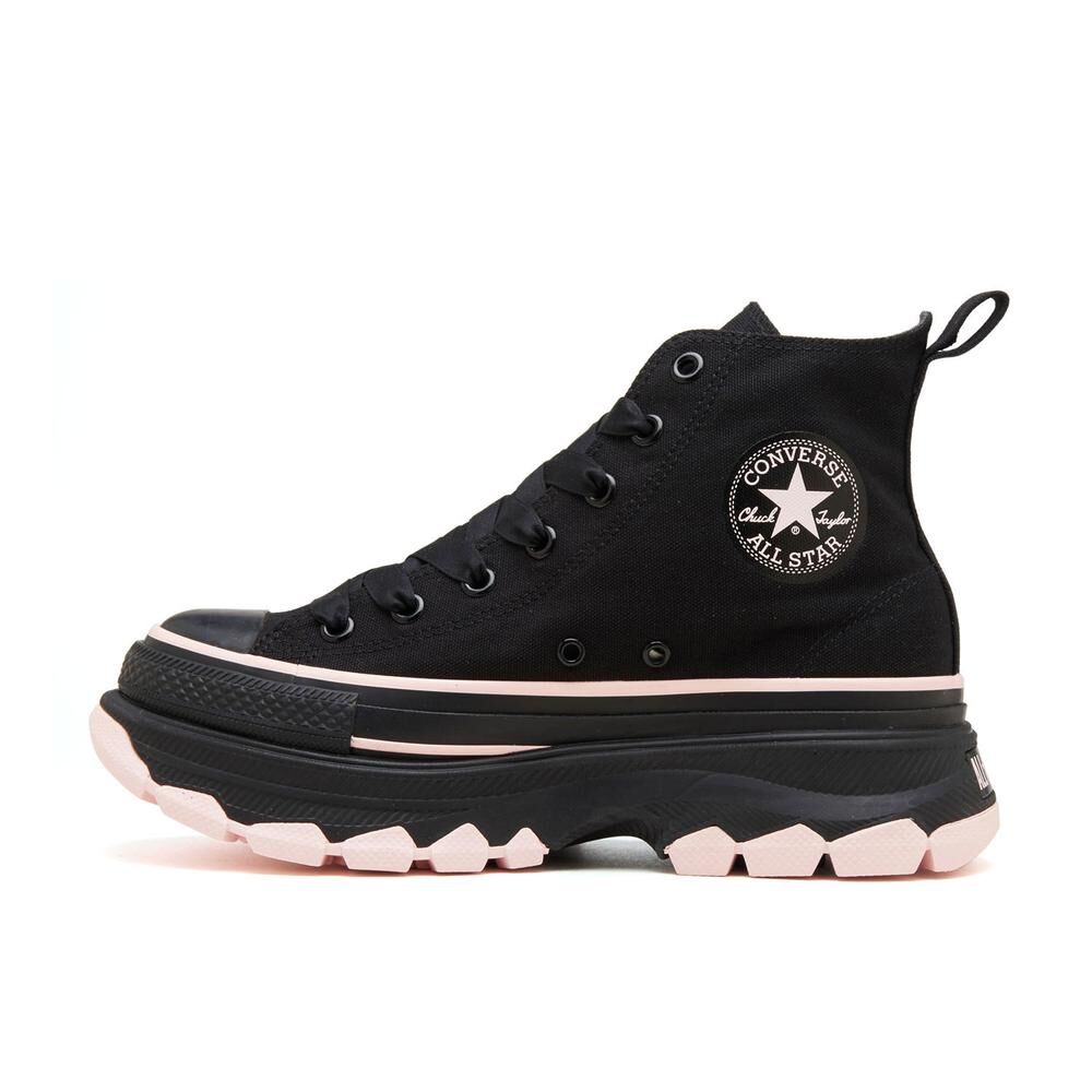 Converse All Star Trekwave BP HI 日本限定 黑粉 緞帶鞋帶 厚底 高筒 帆布鞋 31316401