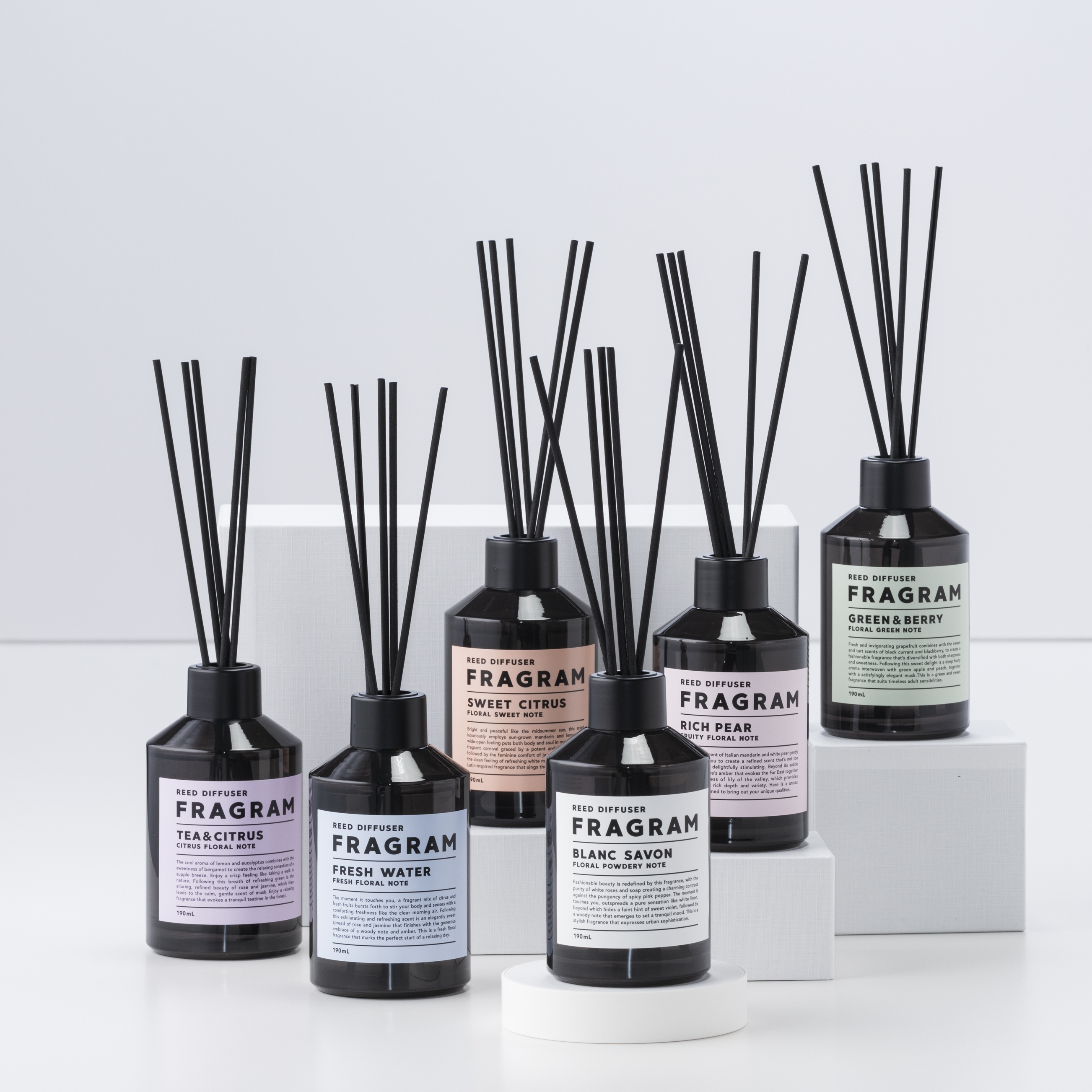 FRAGRAM慕浴-粉嫩香梨 愜意時光擴香瓶190ml