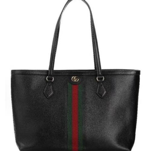 [E] GUCCI BLACK LEATHER TOTE BAG, 779817CWG1A-1060 (EGC21)