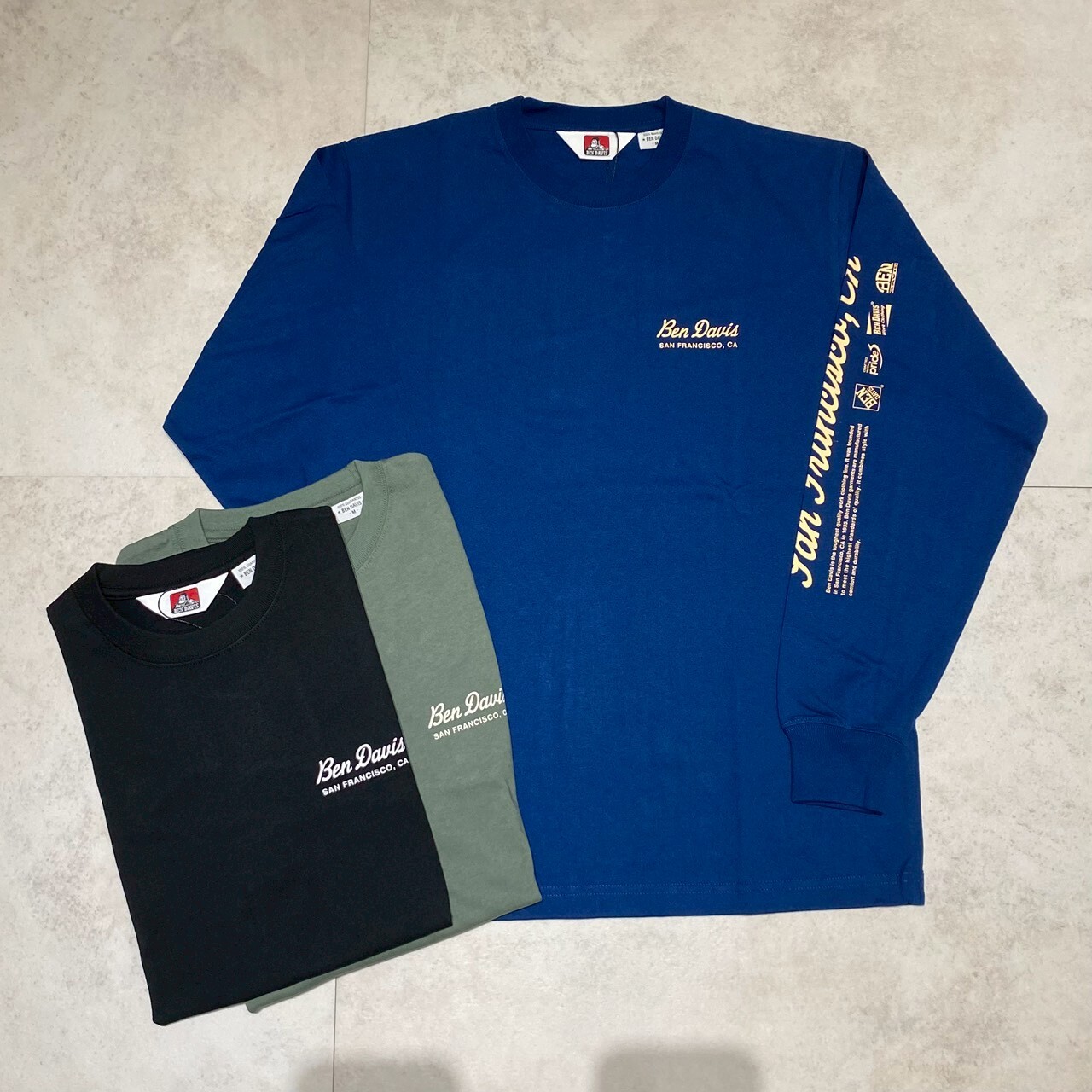 Ben davis 經典logo蒐集圖印花薄長T C-25780025