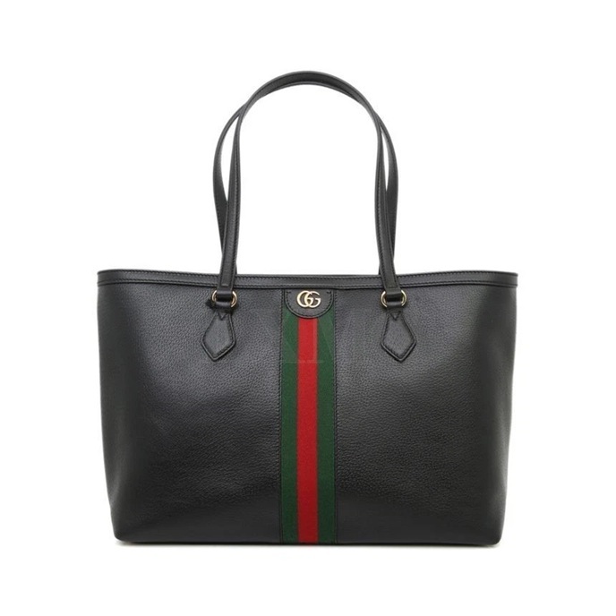 [E] GUCCI BLACK WEB STRIPE SHOULDER BAG, 779817CWG1A-8454 (EGC24)