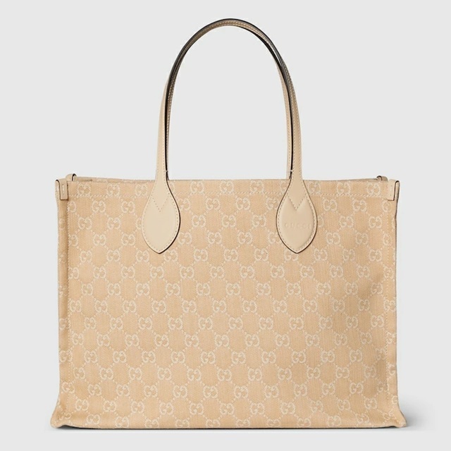 [E] GUCCI LIGHT BEIGE LARGE TOTE BAG, 772184FAC8N-5701 (EGC25)