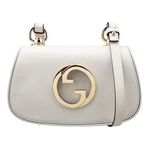 [E] GUCCI WHITE BLONDIE MINI SHOULDER BAG, 698643UXXAG-9161 (EGC29)