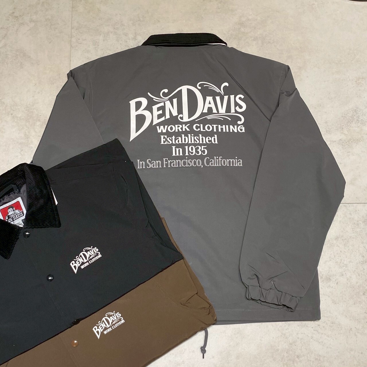 Ben davis 立領夾克字母印花教練外套 T-25780001