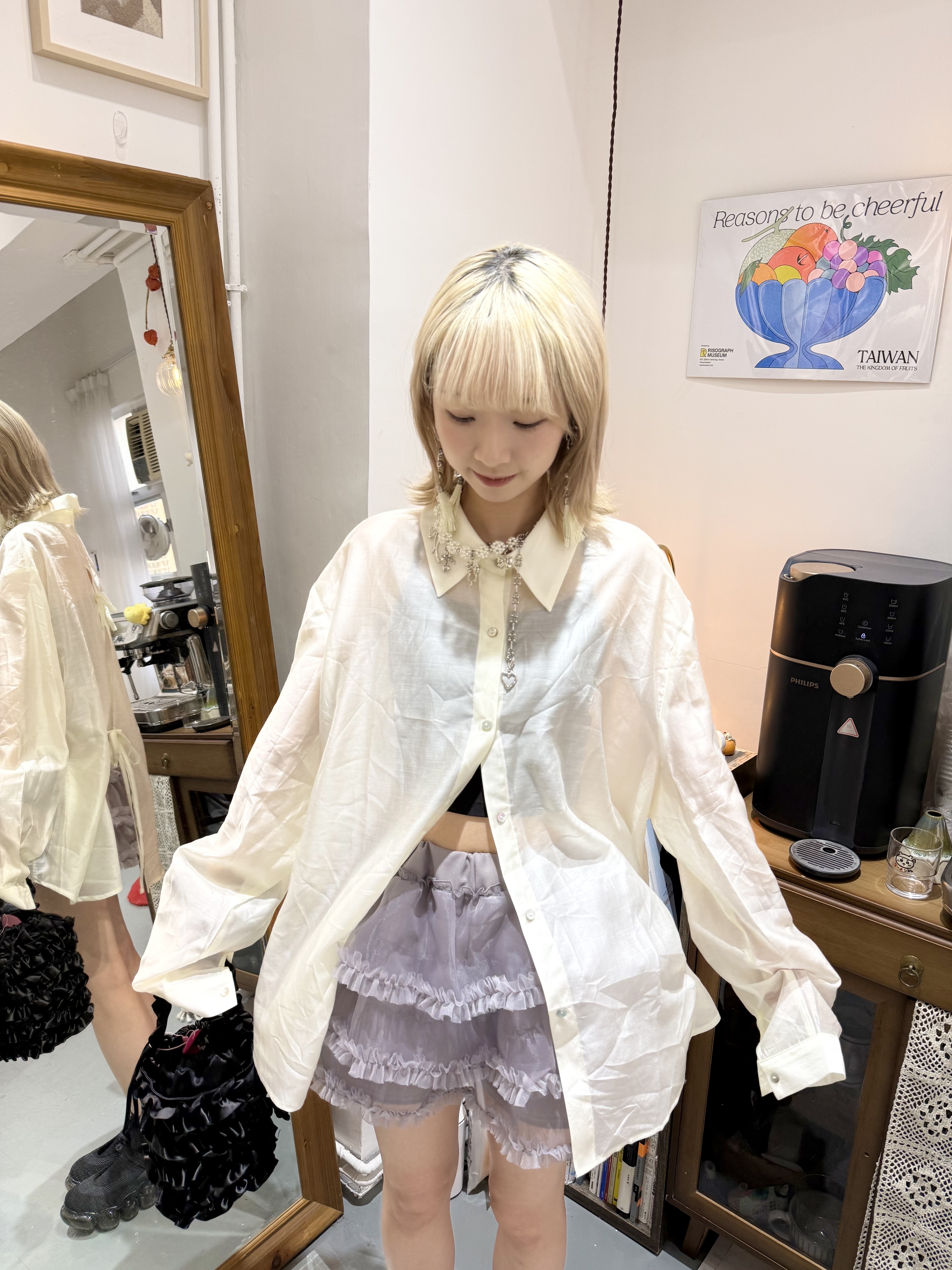 後Ribbon紗紗恤衫